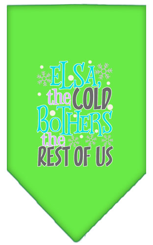 Elsa, the Cold Screen Print Bandana Lime Green Small